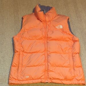 Women's The North Face 700 Nuptse Vest in orange Size Small